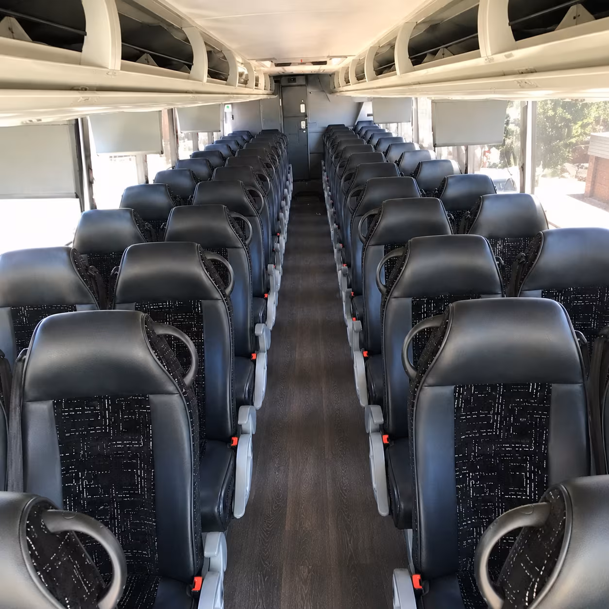 billings charter bus interior