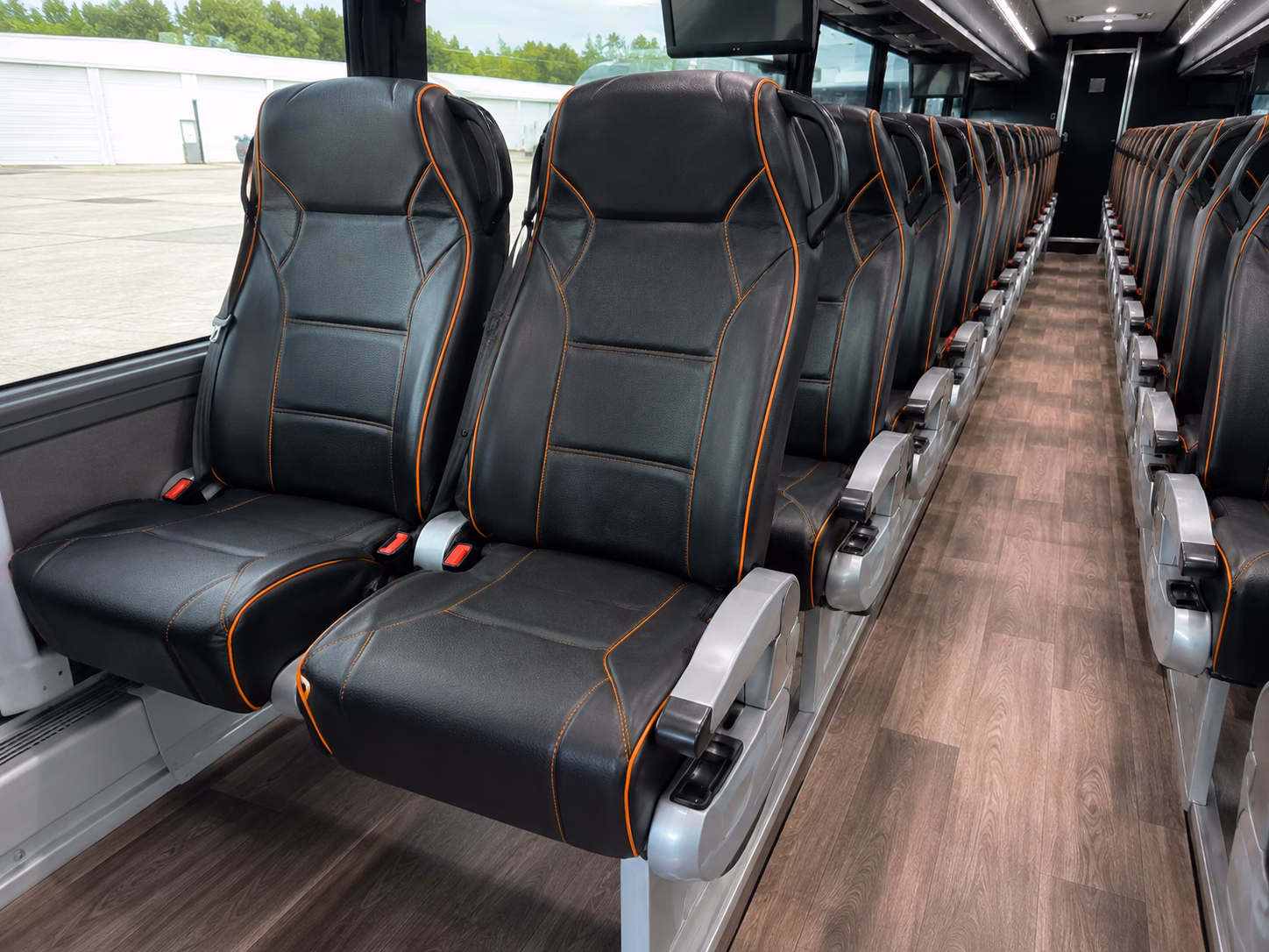 billings charter bus rental interior